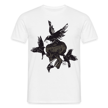 Charger l'image dans la galerie, T-shirt Tête de mort Homme Hipster Skulls crow of death - blanc
