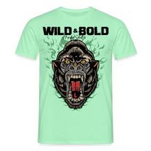 Charger l'image dans la galerie, T-shirt Tattoo old school Homme Gorille Wild & Bold - vert menthe
