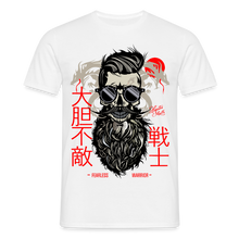 Charger l'image dans la galerie, T-shirt Tête de mort Homme Fearless Warrior - blanc