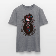 Charger l'image dans la galerie, T-shirt Tête de mort Homme Born to be bad - graphite chiné