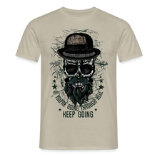 Charger l'image dans la galerie, T-shirt Tête de mort Homme Keep Going - beige sable