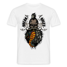 Charger l'image dans la galerie, T-shirt Tête de mort Homme Break Rules 2 - blanc