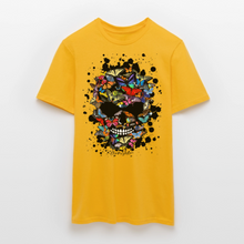 Charger l'image dans la galerie, T-shirt Tête de mort Homme Crâne au papillons noirs - jaune
