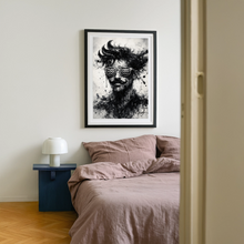 Charger l'image dans la galerie, Chaos Élégant – Décoration Murale Moderne | Tableau Noir et Blanc - noir