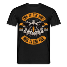 Charger l'image dans la galerie, T-shirt Motorcylce Homme Aigle King oh the road - noir