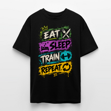 Charger l'image dans la galerie, T-shirt Musculation – Eat, Sleep, Train, Repeat | Fitness et Bodybuilding - noir