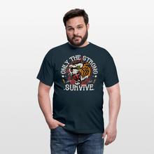 Charger l'image dans la galerie, T-shirt Tattoo old school Homme Tigre - Only the strong survive - marine