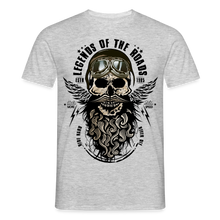 Charger l'image dans la galerie, T-shirt Tête de mort Homme Legends of the roads - gris chiné