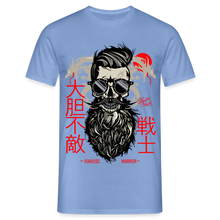 Charger l'image dans la galerie, T-shirt Tête de mort Homme Fearless Warrior - carolina blue