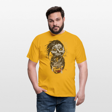 Charger l'image dans la galerie, T-shirt Tête de mort Homme Life makes different - jaune