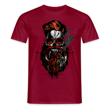 Charger l'image dans la galerie, T-shirt Tête de mort Homme Hipster Skulls Stay Wild - rouge brique