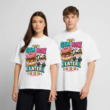 Charger l'image dans la galerie, T-shirt Musculation Humour – Gym Now, Donuts Later | Fitness - blanc