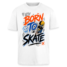 Charger l'image dans la galerie, T-Shirt Skateboard Homme “Born to skate” – Style Streetwear - blanc