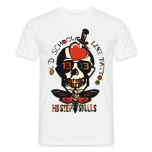 Charger l'image dans la galerie, T-shirt Tattoo old school Homme Buterfly number 13 - blanc