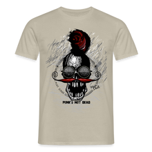 Charger l'image dans la galerie, T-shirt Tête de mort Homme Punks Not Dead - beige sable