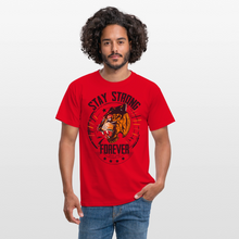 Charger l'image dans la galerie, T-shirt Tattoo old school Homme Stay Strong Forever Tiger - rouge