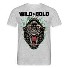 Charger l'image dans la galerie, T-shirt Tattoo old school Homme Gorille Wild & Bold - gris chiné