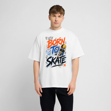 Charger l'image dans la galerie, T-Shirt Skateboard Homme “Born to skate” – Style Streetwear - blanc