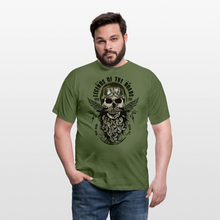 Charger l'image dans la galerie, T-shirt Tête de mort Homme Legends of the roads - vert militaire