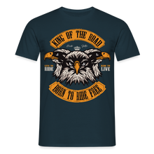 Charger l'image dans la galerie, T-shirt Motorcylce Homme Aigle King oh the road - marine