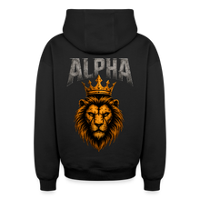 Charger l'image dans la galerie, Sweat à capuche unisexe zippé Alpha lion musculation - noir