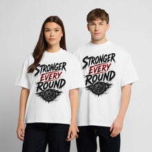 Charger l'image dans la galerie, t shirt phrase motivation Stronger every round - blanc