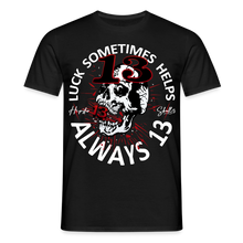Charger l'image dans la galerie, T-shirt Tattoo old school Homme Luck Something helps noir - noir