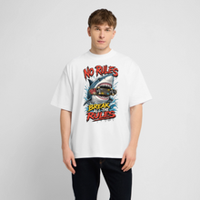 Charger l'image dans la galerie, T-Shirt Skate Homme Oversize “No rules” – Streetwear Vintage - blanc
