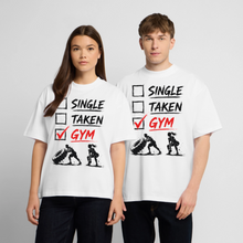 Charger l'image dans la galerie, T-shirt Musculation – Single Taken Gym, Fitness et Entraînement | Hipster Skulls - blanc
