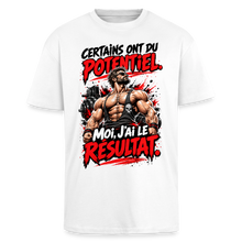 Charger l'image dans la galerie, T-shirt Musculation Humour Homme – Certains ont du Potentiel, Moi j’ai le Résultat - blanc