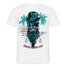 Charger l'image dans la galerie, T-shirt Tête de mort Homme Endless summer days - blanc