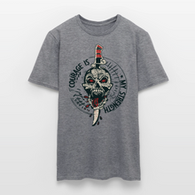 Charger l'image dans la galerie, T-shirt Tattoo old school Homme Old School Courage is my strenght - graphite chiné