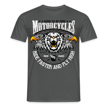 Charger l'image dans la galerie, T-shirt Homme Motorcycle Born to be free - charbon