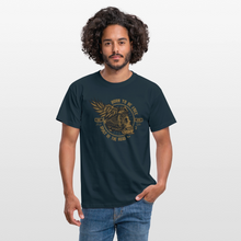 Charger l'image dans la galerie, T-shirt Homme Motorcycle Vintage Born to be free - marine