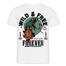Charger l'image dans la galerie, T-shirt Tattoo old school Homme Wild Free Tattoo snake - blanc