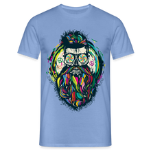 Charger l'image dans la galerie, T-shirt Tête de mort Homme Hipster Skulls Peace - carolina blue