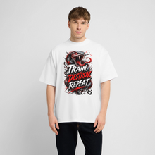 Charger l'image dans la galerie, T-Shirts Musculation Train Destroy Repeat serpent - blanc