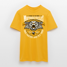Charger l'image dans la galerie, T-shirt Homme Motorcycle Born to be free - jaune
