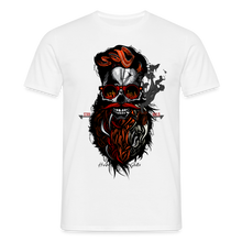 Charger l'image dans la galerie, T-shirt Tête de mort Homme Hipster Skulls Stay Wild - blanc