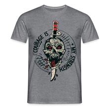 Charger l'image dans la galerie, T-shirt Tattoo old school Homme Old School Courage is my strenght - graphite chiné