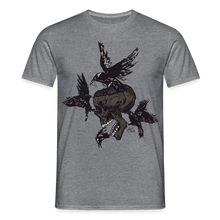 Charger l'image dans la galerie, T-shirt Tête de mort Homme Hipster Skulls crow of death - graphite chiné