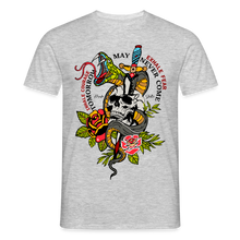 Charger l'image dans la galerie, T-shirt Tattoo old school Homme Inhale courage Exhale fear - gris chiné