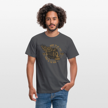 Charger l'image dans la galerie, T-shirt Homme Motorcycle Vintage Born to be free - charbon