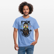 Charger l'image dans la galerie, T-shirt Tête de mort Homme Fuck Off - carolina blue