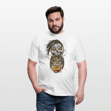 Charger l'image dans la galerie, T-shirt Tête de mort Homme Life makes different - blanc