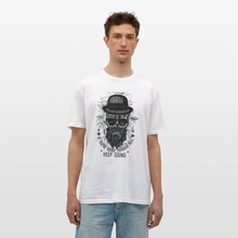Charger l'image dans la galerie, T-shirt Tête de mort Homme Keep Going - blanc