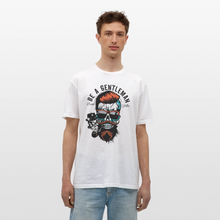 Charger l'image dans la galerie, T-shirt Tête de mort Homme Be a gentleman - blanc