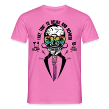 Charger l'image dans la galerie, T-shirt Tête de mort Homme Take time ti relax - rose