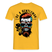 Charger l'image dans la galerie, T-shirt Tête de mort Homme Be a gentleman - jaune