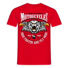 Charger l'image dans la galerie, T-shirt Homme Motorcycle Born to be free - rouge